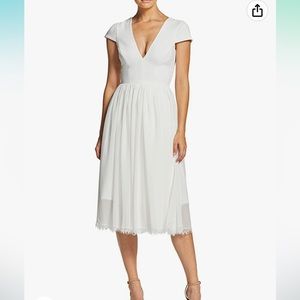 Dress the Population Corey Midi Dress XL Off White